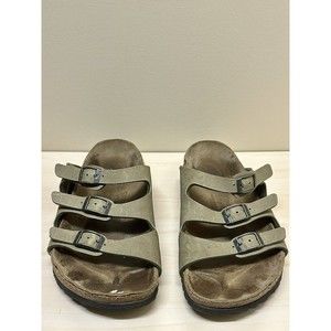 Birki's Birkenstock Slide Sandal Women size 37 US 6 Beige/Tan GUC!!!